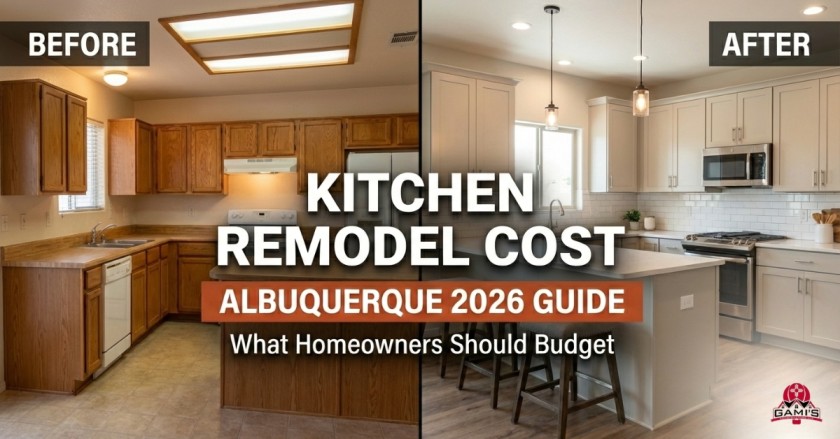 Before and after kitchen remodel in Albuquerque