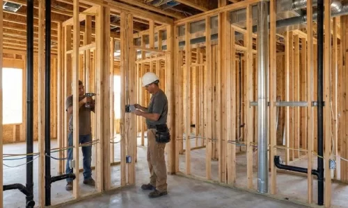 Rough-ins (plumbing, electrical, HVAC)